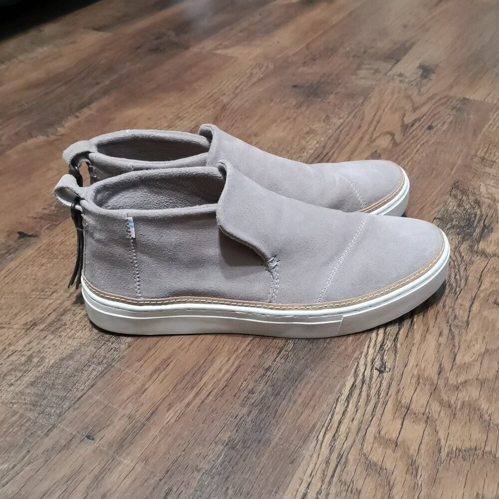 Toms Women's Taupe Suede Paxton Slip-On Sneaker Shoes Size 10M